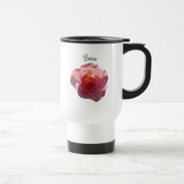 Rosa de de chá rosa radiante Caneca de viagem pers