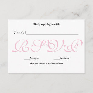 Rosa de Fundo - Cartão de Resposta de Recepção 