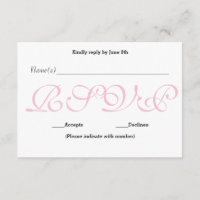 Rosa de Fundo - Placa de Resposta de Recepção RSVP