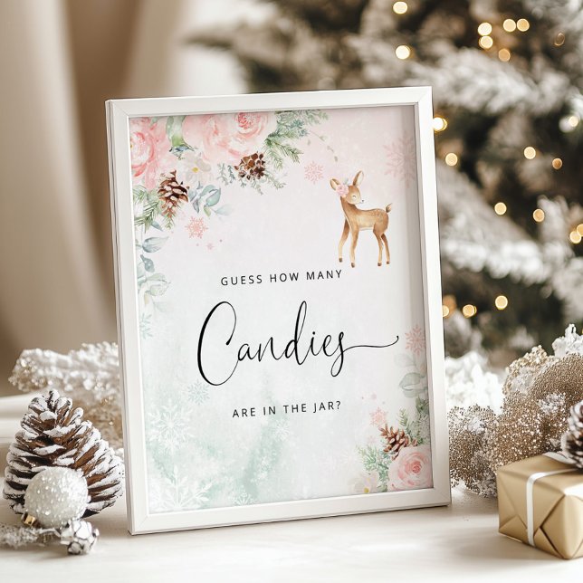 Rosa-de-inverno adivinha quantas doces Poster (Criador carregado)