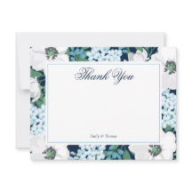 Rosa de Jardim Azul Personalizado Obrigado Notas