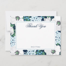 Rosa de Jardim Azul Personalizado Obrigado Notas