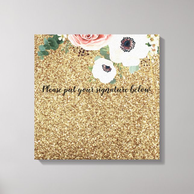 rosa de Jardim Geométrico com Canvas de de de 20"x (Frente)