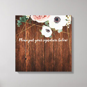 rosa de Jardim Geométrico com Canvas de de de 20"x