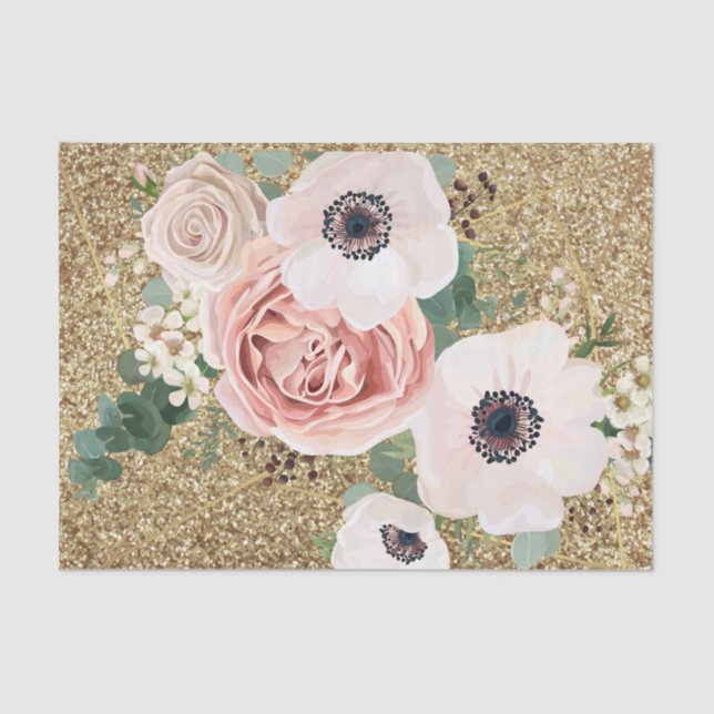 Rosa de Jardim Geométrico de Moldagem de Papel Tec (Frente )