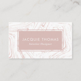 Rosa de Marble - cartão de visita de padrão rosa