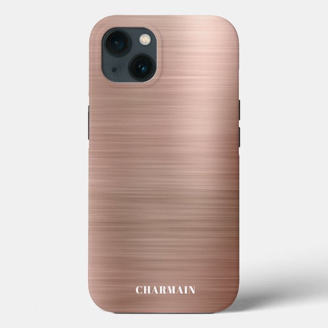 Rosa de metal simples de pincel Dourado (Verso)