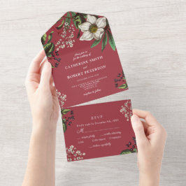 Rosa de Natal Vermelho Escuro, Moderno e Elegante
