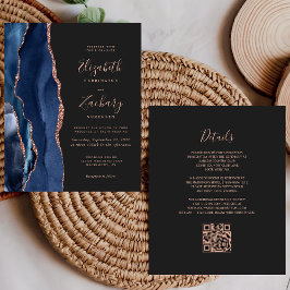 Rosa de Orçamento Agate Dourado Código QR Escuro C