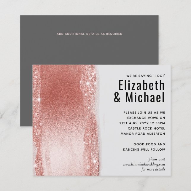 Rosa de orçamento - Casamento com Folha de Olho (Frente/Verso)