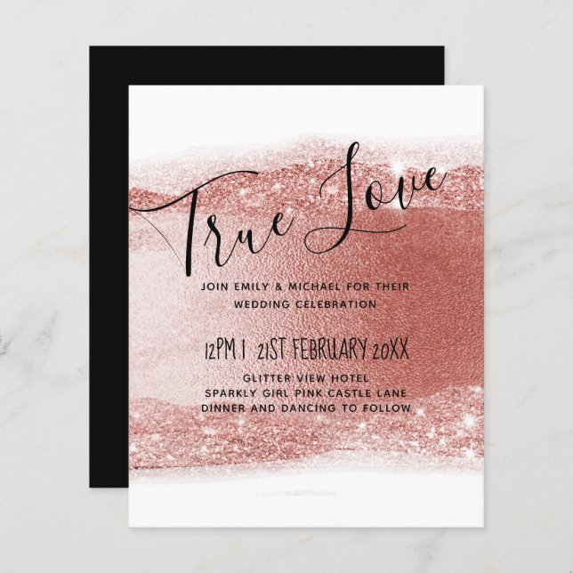 Rosa de orçamento - Casamento com Folha de Olho (Frente/Verso)