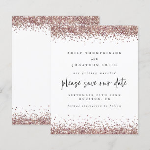 Rosa de Orçamento Dourada Glitter Casamento Branco