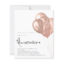 Rosa de Orçamento Dourado Balão QR Code Quinceañer