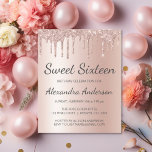 Rosa de Orçamento Glitter Dourado Doce Dezesseis A<br><div class="desc">Cor-de-rosa-embutido do orçamento - Convite de aniversário Dourado com brilho brilhante Doce 16. Este é o perfeito 16 anos de Aniversário convite para um Rosa moderno Dourado e brilhante Festa de aniversário brilhante brilhante brilhante brilhante de Ombre. Entre em contato com o designer para encontrar itens personalizados correspondentes.</div>