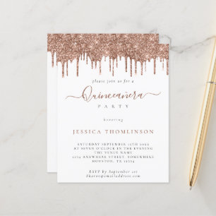 Rosa de Orçamento Glitter Drives Quinceañera Con