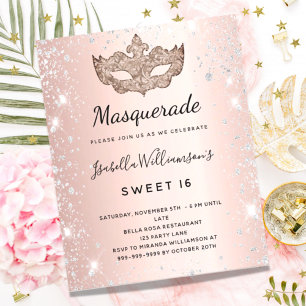 Rosa de ouro Mascarada de orçamento Doce 16