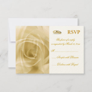 Rosa de ouro - RSVP de Casamento