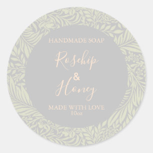 Rosa de Padrão Floral de Etiqueta de Sabão Persona