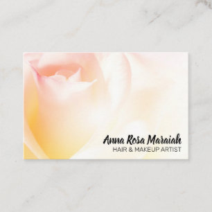 *~* Rosa de pêssego Floral Cartão de visita de Flo