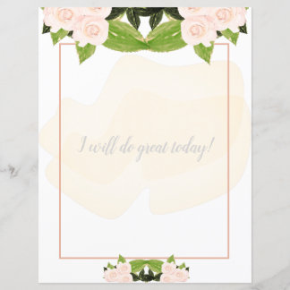 Rosa de pêssego Papel de carta floral