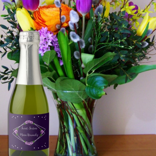 Rosa de prata geométrica púrpura 16 (Criador carregado)