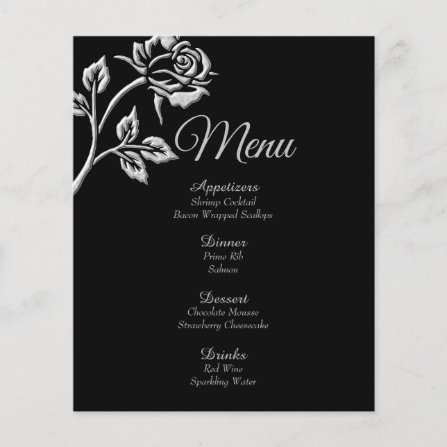 Rosa de prata simples (Frente)