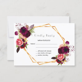Rosa de RSVP flores para casamentos de ouro branco