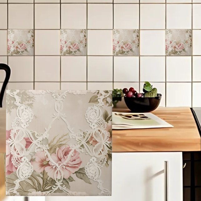 Rosa de Vintage atrás do chão (Criador carregado)