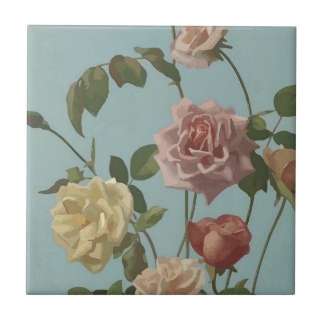 Rosa de Vintage Tea e Rosas de Blush (Frente)