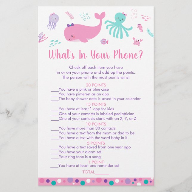 Rosa debaixo do mar O que há no seu jogo telefônic (Frente)