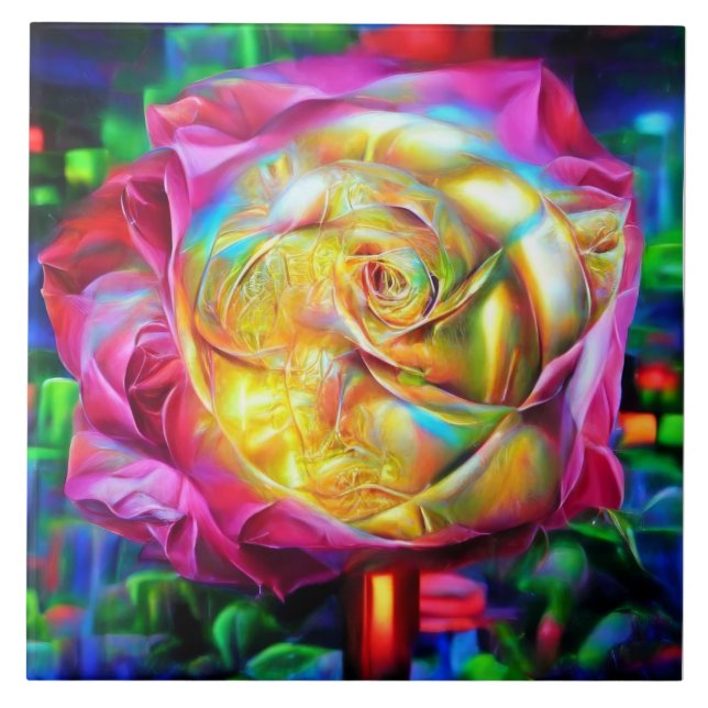 Rosa do Arco-Íris Psicodélico (Frente)