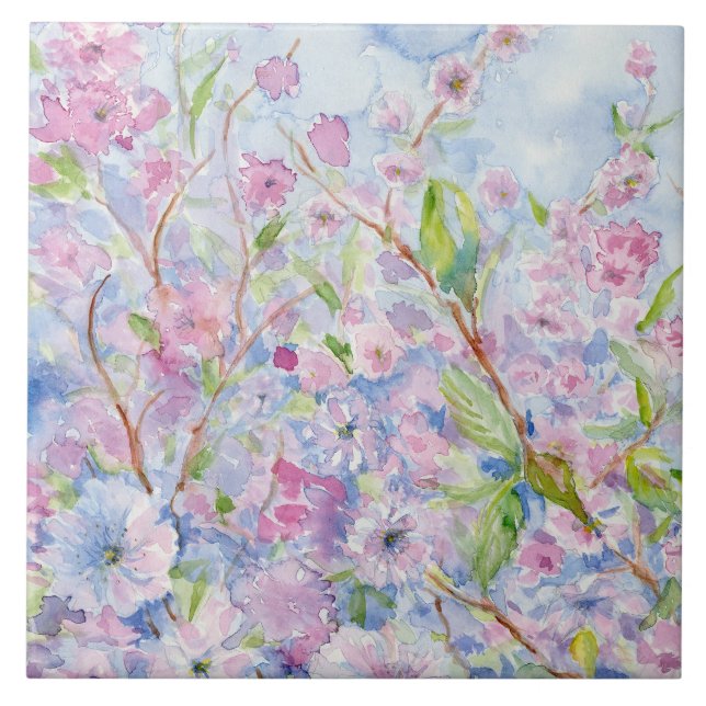 Rosa do Azulejo de Ênfase Decorativa de Sharon (Frente)