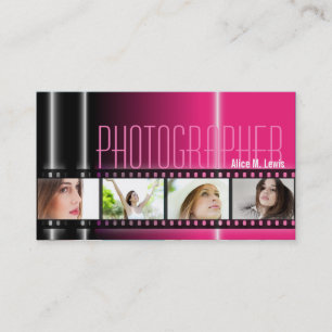 Rosa do cartão de visita da foto do filme da