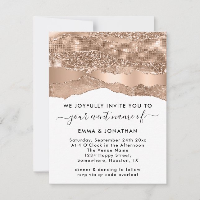 Rosa do Código QR de Borda - Traços Brancos (Frente)