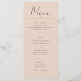 Rosa do Deserto – Cartão de Menu de Casamento Mini