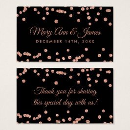 Rosa do Partido Casado Glitter Confetti Blac