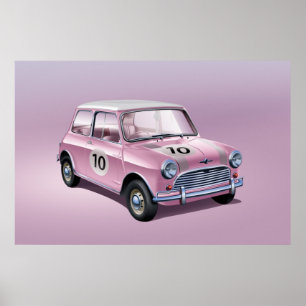 Rosa do poster de Mini Cooper S