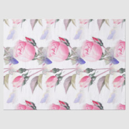 Rosa do rosa e lenço de papel floral das