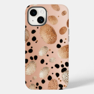Rosa Dourada Cheetah Glitter iPhone Mate Tough Cas