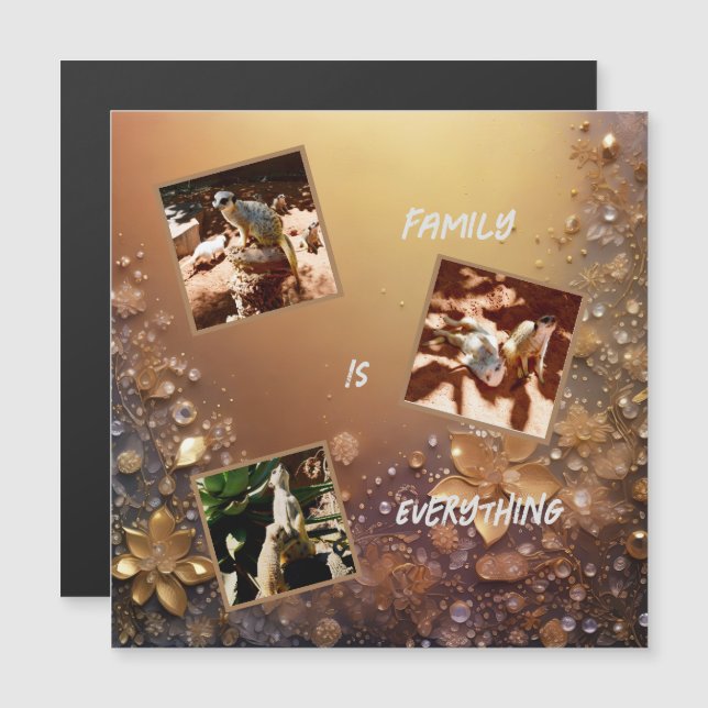 Rosa Dourada Família Meerkat É Tudo, (Frente/Verso)