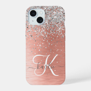 Rosa Dourada Girly Silver Glitter Sparkly