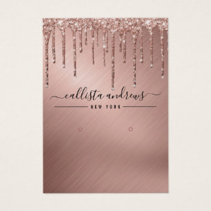 Rosa Dourada Glitter Drives Orelhando Placa de Exi