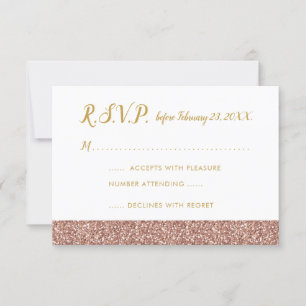 Rosa Dourado Brilho & Dourado RSVP 3.5x5 A1