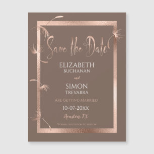 Rosa Dourado Dandelions e Chocolate Salvar Data