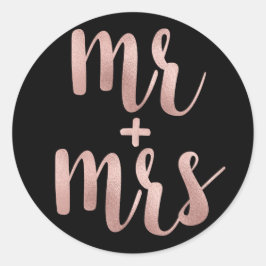 Rosa dourado e adesivos pretos, Sr. & Sra., fonte