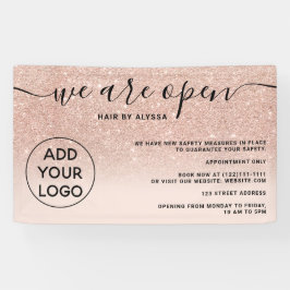 Rosa dourado glitter ombre logotipo pincel rosa Es