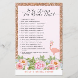 Rosa Dourado jogo do Chá de panela Flamingo IMPRES