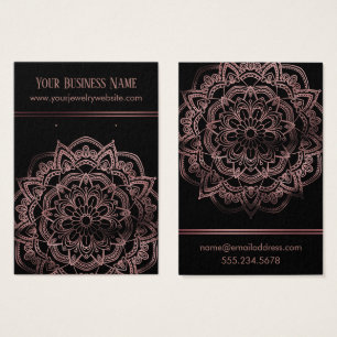 Rosa Dourado Mandala sobre placas de exibição de