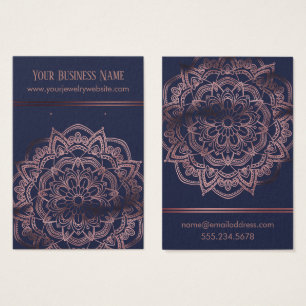 Rosa Dourado Mandala sobre placas de exibição de