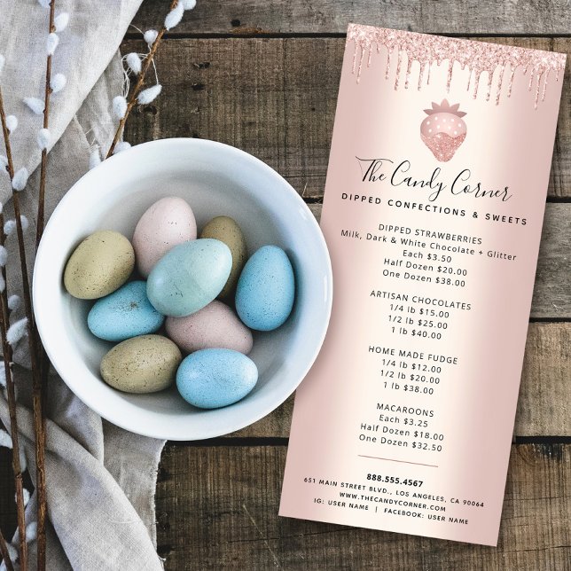 Rosa Dourado Menu de Sobremesa de Colher de Morang (Criador carregado)